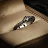 S3619 Fashion Jewelry Gun Black Snake Ring for Man Woman Punk Rings