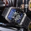 Richarder Milles Watch Hollow Automatic Men's Watch Wine Barrel Black Technology Silicone Belt Calender Non-Mechanical Xtev