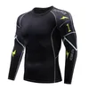 Men's T Shirts Long Sleeve Shirt Compression Sweat Quick Drying Tight Men Tshirt Elastic High Quality