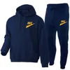 Herrmode -spårdräkt Hoodie Sport Pants Set Pullover tröja och jogging byxa kostym casual outwear kläder