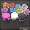 Storage Boxes Bins Round Bottom Cosmetic Jars Empty Separate Portable Container Eyes Face Cream Plastic Box Transparent Fashion 0 Dh8Kf