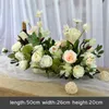 Fleurs décoratives 50CM DIY Mariage Fleur Mur Artificielle Floral Rangée Décor Mariage Fer Arc Toile De Fond Arrangement Fournitures Soie Pivoines