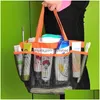 Сумки для хранения Сетка для душа Caddy Quick Dry Tote Bag Оксфорд Подвесной органайзер для туалетных принадлежностей и ванны с 8 отделениями Lx2837 Drop Deliver Dhyfy