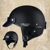 Casques De moto Capacete De Moto Masculino Rétro Vintage Casque Hommes Casque Open Face Scooter Moto Racing Équitation