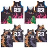 Moive 23 travls Scott Jersey Basketball La Flame Astro World Men Pullover Pure Cotton Retro College for Sport Fans University Breattable Retro Team Black Uniform