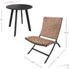 Set Garden Sets 3 -stycken Rattan Patio set möbler fällbara rottingstolar stolar och soffbord naturligt brunt droppleverans hem ou