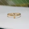 Gold Letter Ring Women Band Rings Designer Engagement Rings Exquisite Jewelry For Lady Anniversary Gift With Box