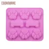 Baking Moulds COOKNBAKE Silicone Mold For Cake Biscuit Pastry Dog Candy Chocolate Mould Bone Shape Resin Ice Jello Bread Form231f