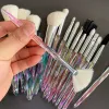 Nowe szczotki do makijażu Zestaw 15pcs Crystal uchwyt pędzla pędzla w proszku w proszku podkład cienia do powiek Kosmerzy kosmetyczny Zestaw Piękna Make Up Tools 12 LL