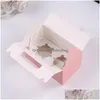 Подарочная упаковка оптом Kraft Paper Box с ручкой коричневой чашки Window Cardboard 4 Colors LX1422 Доставка Доставка Домашний сад Fe DHS1R