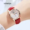 Luxury Watch New Korean Fashion Live Girl Watch Student Dubbel kalender Rhinestone Belt Quartz Women