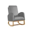 Woonkamermeubilair Schommelstoel Midden van de eeuw Moderne fauteuil Gestoffeerd Hoge rugleuning Accent Zweefvliegtuig Rocker Grijs Drop Delivery Home Gar Dhamj