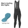 Spodnie wyścigowe rowerowe rowerowe mężczyźni zimowi rower termiczny długie spodnie MTB Ubrania rowerowe rajstopy śliniaki górskie