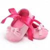 Första vandrare anlände prinsessan Baby Toddler Cotton Tyg Moccasins Girls Mary Jane Shoes 0-18 månader