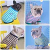 Dog Apparel Tiger dog spring and autumn winter French fighting stripe T-shirt bodysuit Teddy small medium tide brand clothes