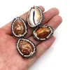 Charms Gohemian Conch Pendate Vintage Shiny Inlade Afinestone Women's Shell Diy Jewelry