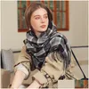 Foulards Mode Long Châle Hiver / Automne Chaud Foulards À Carreaux Grande Couverture Wrap Drop Livraison Accessoires De Mode Chapeaux, Foulards Gants Sc Dhbla