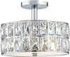 Chandeliers Farmhouse Drum Semi Flush Mount Close To Ceiling Lamp Fixture For Living Room Dining Bedroom Kitchen Island