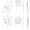 Garden Sets Sr Steel Patio Bistro Set Folding Outdoor Furniture 3 Piece Of Foldable Table And Chairs White Drop Delivery Home Dhx54