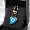 Porte-clés coeur turc mauvais œil porte-clés mode émail chanceux porte-clés bleu porte-clés sac pendentif voiture bijoux cadeau