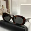 Triomphe 08 Sunglasses High Quality Blonde Havana Acetate Frame Oval Frame with Logo Temple designer shades INS Net Red Same Style SIGNA 68k