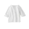 Kledingsets 7518 Babykleding Koreaanse cartoon M met hoed lange mouw witte t -shirt meisje uitgaat 220830 drop levering Kids Maternit Dhi4v