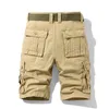 Shorts pour hommes d'été Shorts cargo décontractés pour hommes Shorts tactiques solides en coton d'extérieur avec poches Kaki Randonnée Militaire Scanties Homme 230424