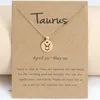 Goudzilver twaalf constellaties kettingen voor vrouwen Zodiac teken Charme hangende ketting