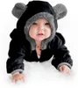 Zestawy odzieży Body Bodysuit niemowlę One Piece Kids Hooded Romper Zniszczona odzież malusowa kurtka maluch