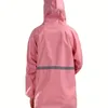 1pc imperméable imperméable de style coupe-vent pour tout le corps, imperméable simple une pièce de couleur unie, imperméable simple à la mode pour femmes, parapluie qui brille dans le noir