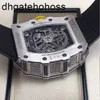 Richarmills Watch szwajcarskie zegarki mechaniczne młyn RM1103 biały złoto oryginalny zestaw diamentów męski kalendarz sportu sportowy