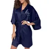 Dames Nachtkleding Dames Pyjama Vest Met Riem Badjas Kleding Satijn Nachtjapon Dame Kunstzijde Zacht Comfortabel Homewear