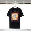 Männer S T -Shirts Casablanca 2023 Tür der Zeit und Platz gedruckter Straßen T -Shirt Top Casa Casual Mode komfortable Kurzarm 230424