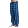 Men's Pants Plaid Pajama For Man Fashion Casual Loose Sport Trousers Elastic Waist Long Pant Autumn Winter Male Trouser