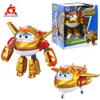 Figuras de brinquedos de ação Super Wings S5 5 "Escala Transformando Figuras de Ação de Toy Golden Boy Airplane para Robot Plane Gifts For Birthday Boys Girls Kids 230424