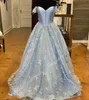 Boned Bodice Prom Dress 2k24 Butterfly Embellished Ballgown Preteen Lady Pageant Winter Formal Evening Party Runway Gala Pageant Gown Off-Shoulder Light-Blue Pink