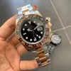 Pepsi GMT Batman Relógio Masculino Batman Relógio Clean Factory Genie 40mm Relógio 904L Oyster Pulseira Jubileu Bisel Cerâmico Mostrador Preto Root Beer relógio limpo vipwatch