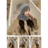 Berets Women Winter Caps Beanies Thick Woolen Knitted Hat Scarf Set Bonnet Outdoor Ski Female Hair Warm Headgear