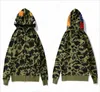 Mens Hoodies Sweatshirts Shark Hoodie Jacket Mouth Pattern Camouflage Print Bapesta N2W3