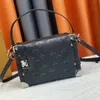 Bolsa de couro para homens e mulheres de alta qualidade bolsa estampada clássica bolsa em relevo vintage Multifuncional bolsa de ombro portátil Bag portátil #46358