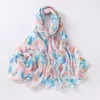 Scarves Selling Printed Floral Chiffon Scarf Hijab Lightweight Long Shawl Women Muslim Turban Wrap170 70cm