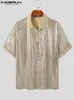 Polos masculinos casuais simples estilo tops incerun lapul lapin blusa elegante masculina festa de manga curta camisetas s-5xl 230424