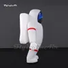 Adult Wearable Walking Inflatable Spacesuit White Astronaut Costume 2m Blow Up Spaceman Suit For Theme Party Show