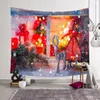 Tapestries år dekoration vägg hängande tapestry matta xmas träd snö scen älg katt sovrum vardagsrum hem deoc jul tapestry 231124