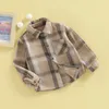 Vestes FOCUSNORM 0-4Y automne enfants garçons chemise veste décontracté Vintage Plaid imprimé à manches longues boutonné avec poches