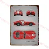 Papéis de parede Retro Brands Racing Car Poster Wall Picture Placa Metal para Pub Bar Club Room Decoração de casa IC Automobil Sign J230224