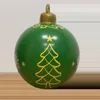 Decorazioni natalizie 60 cm all'aperto Natale gonfiabile palla decorata PVC gigante grandi palle grandi decorazioni per l'albero di Natale palla giocattolo senza luce 231123