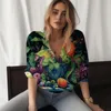 Women's Blouses Summer Ladies Shirt Fruit Plant 3D Printed Lady Beautiful Casual Style Fashion Trend