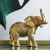 Créatif nordique or résine simulé animal artisanat ornements éléphant lion moderne décorations pour la maison accessoires figurines LJ200904301O