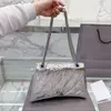 Bolso cruzado ligero de diseñador plateado para mujer, bolsos informales medianos de alta calidad, bolsos de fin de semana